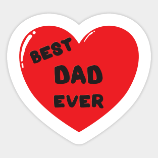 Best dad ever heart doodle hand drawn design Sticker